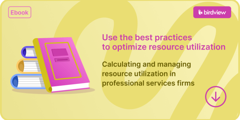 Calculating and managing resource utilization in professional services firms
